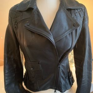 Karen Millen Leather Motorcycle jacket. Size 6. New without tags.